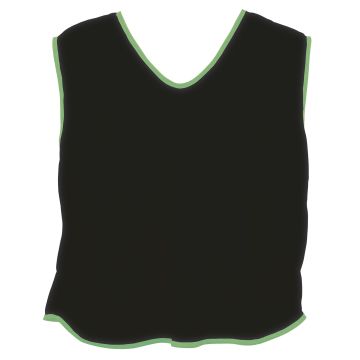 Plain Mesh Training Bib - Adults - Black