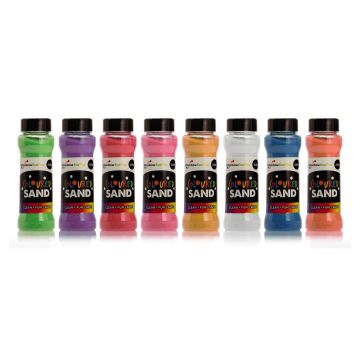 Eco-Friendly Coloured Sand - 220g Shakers - Pack of 8