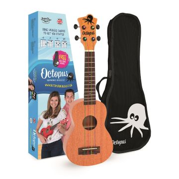 Octopus Soprano Ukulele Outfit With Colour Strings