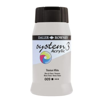 Daler-Rowney System3 Acrylic Paint - 500ml - Titanium White