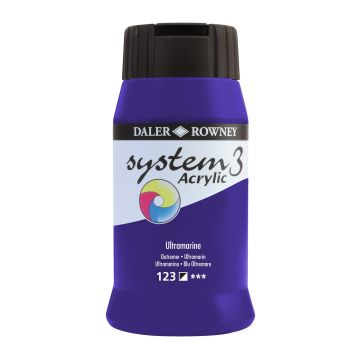Daler-Rowney System3 Acrylic Paint - 500ml - Ultramarine