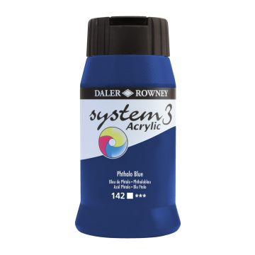 Daler-Rowney System3 Acrylic Paint - 500ml - Phthalo Blue