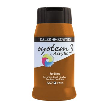 Daler-Rowney System3 Acrylic Paint - 500ml - Raw Sienna
