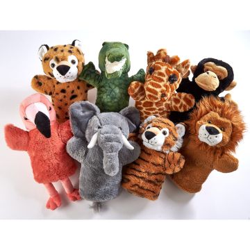 Wild Animal Puppets - Pack of 8