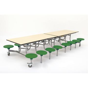 Rectangular 16 Seat Table - Green - Maple
