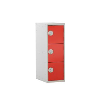 3 Door Locker With Deadlock - Red