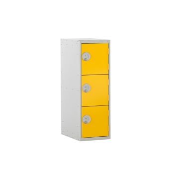 3 Door Locker With Deadlock - Yellow