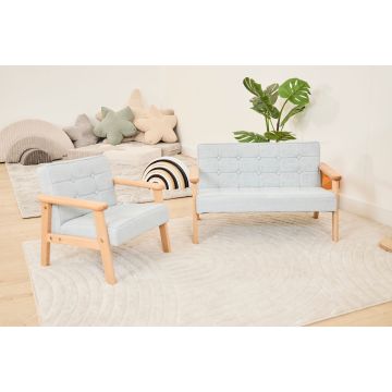 Children Chair and Sofa Set - Teal