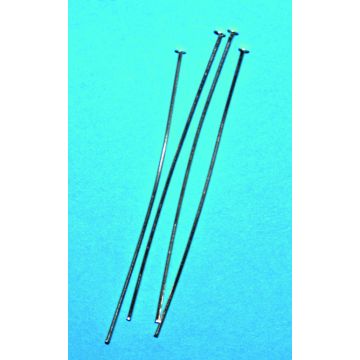 Jewellery Findings Silver Head Pins - Pack of 100