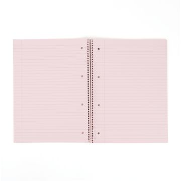 Classmates Tinted Notebook A4 8mm with Margin 4 Hole Punched-Pk 5-Pink