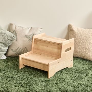 Wooden Step Stool with Storage 