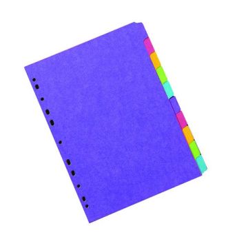 Bright Super Weight Subject Dividers - 10 Part