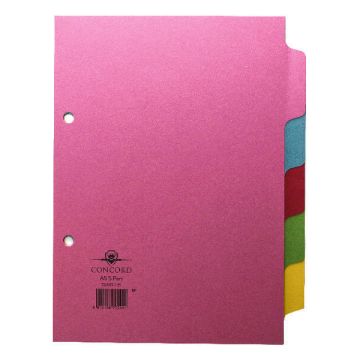 Concord Subject Dividers A5 - 5 Part
