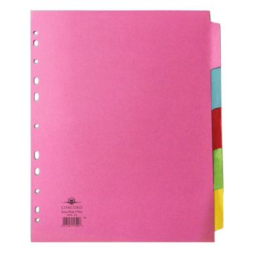 5 Part Extra Wide Coloured Subject Dividers