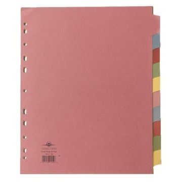 10 Part Extra Wide Coloured Subject Dividers