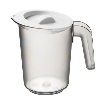 500ml Clear Frosted Jug with White Lid