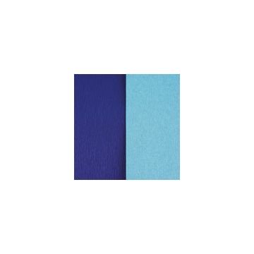 Doublette Crepe Paper - 250 x 1250mm - Dark Light Blue/Blue