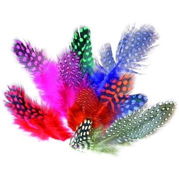 Coloured Spotted Feathers - 10g Bag