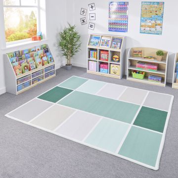 Colour Block Scandi Rectangle Rug