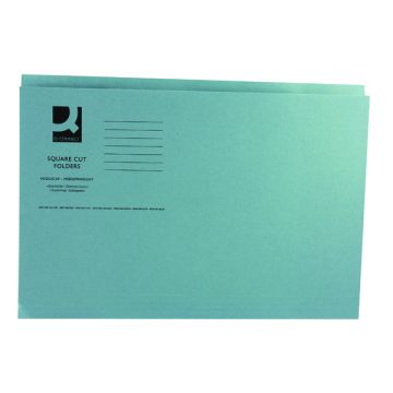 Square Cut Folders Medium Weight - Blue - Pack of 100