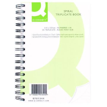 Spiral Bound Triplicate Books 8 x 5in