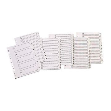 Clear Tabbed Index Dividers - 1-5