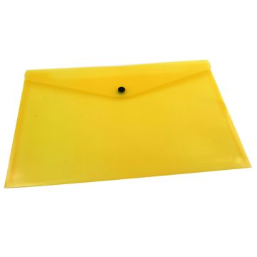 A4 Polypropylene Document Wallets - Yellow - Pack of 12