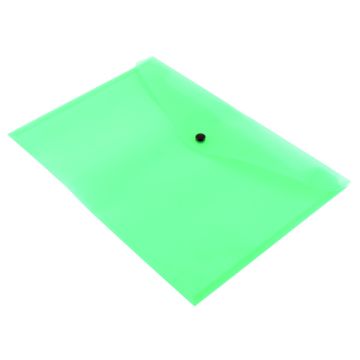 A4 Polypropylene Document Wallets - Green - Pack of 12