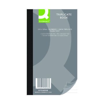 Triplicate Book 8.25 x 5in Feint