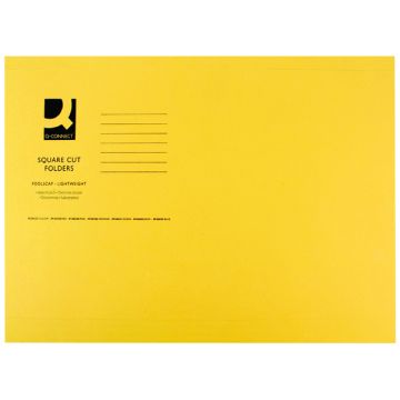 Square Cut Folders Light Weight - Yellow - Pack of 100