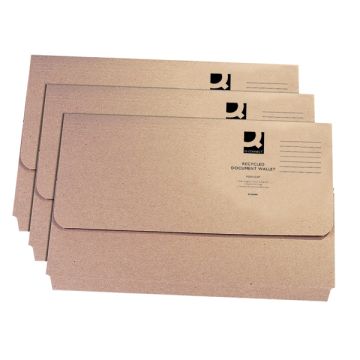 Document Wallets Recycled - Buff - Pack of 50