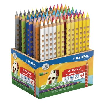Lyra Groove Triangular Colouring Pencils - Pack of 96