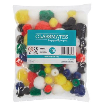 Threadable Pom Poms - Pack of 100