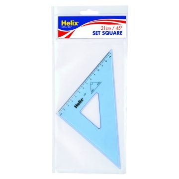 Helix Set Squares 210mm 45&deg; - Pack of 25