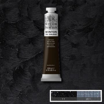 Winsor & Newton Winton Oil Colour Tube - 200ml - Lamp Black