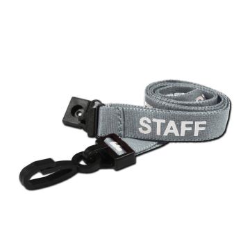 Pre Printed Breakaway Lanyard 15mm - Staff - Grey - Pack of 10