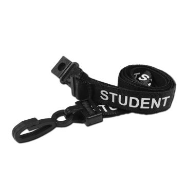 Pre Printed Breakaway Lanyard 15mm - Student - Black - Pack of 10