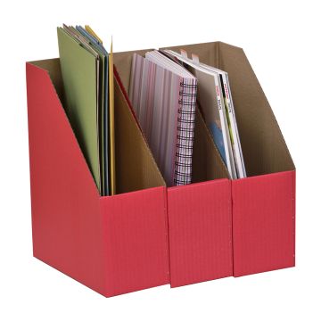 Library Boxes Blue Pack of 10 - Red