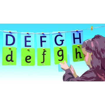 Alphabet Washing Line Upper/Lower Case - Pack of 64