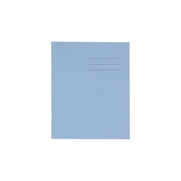 8 x 6.5" Exercise Book 80 Page 8mm Ruled/Plain Alternative - Light Blue - Pack of 100