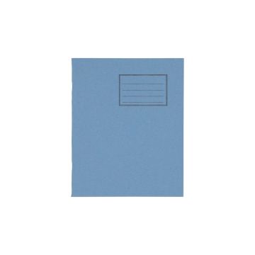 8 x 6.5" Exercise Book 80 Page 6mm Ruled With Margin - Light Blue - Pack of 100