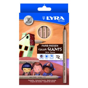 Lyra Skin Tone Pencil Crayons - Pack of 12