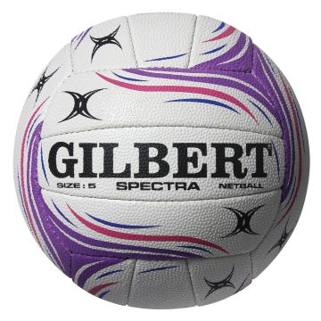 Gilbert Spectra Match Netball - White/Pink/Purple  - Size 5