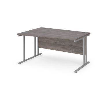 Classmates Left Hand Wave Desk - 1600mm - Grey Oak