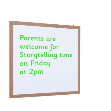 Natural Framed Writing Whiteboard-W1800 x L1200mm
