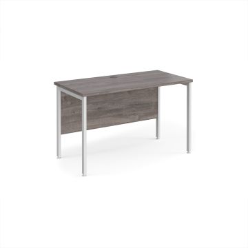 Maestro 25 Desk 1200x600mm - Grey Oak - White Frame