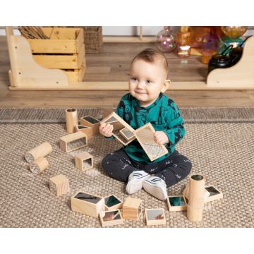 Wooden Mirror Blocks