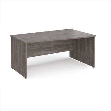 Panel End Wave Desk - Right Hand 1600 x 800mm - Grey Oak