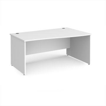 Panel End Wave Desk - Right Hand 1600 x 800mm - White