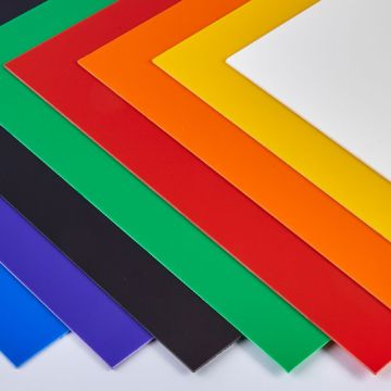 Coloured High Impact Polystyrene Sheets - 508 x 457mm